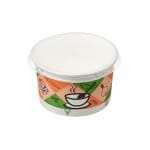 Bol supa color cu capac 100 buc/set 16 oz