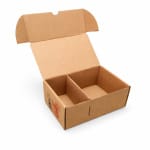 Cutie burger generic cu separator de cartofi 100 buc/set natur 180x120x80 - imagine 2