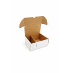 Cutie burger cu separator de cartofi 100 buc/set alb 180x120x80 - imagine 2