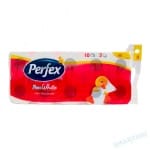 Hartie igienica Perfex 10 role bax 3 straturi alba - Hartie Igienica Albă 3 Straturi