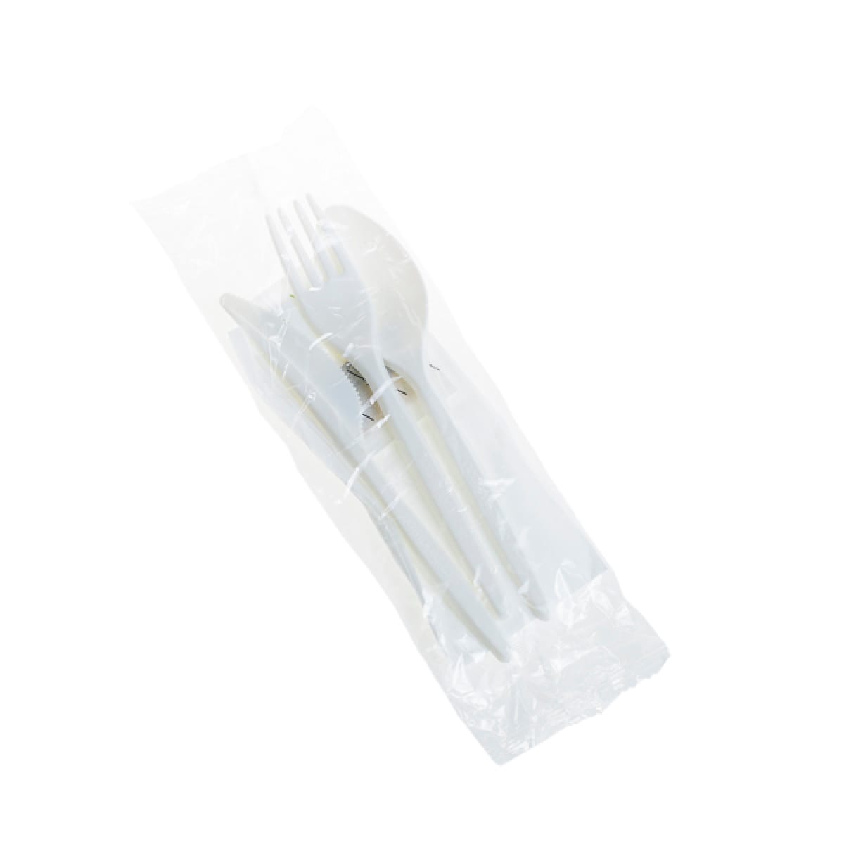 Set tacamuri cu sare si piper Tris CPLA compostabile (3 tacamuri + servetel + sare+ piper) 100 BUC/SET - imagine 1