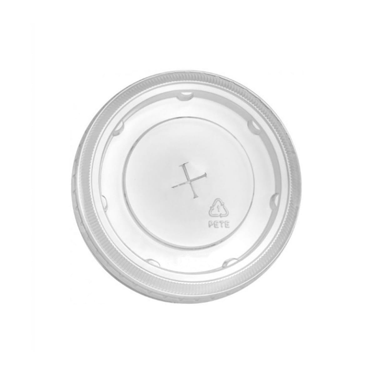 Capac plat cu orificiu pentru pai 100 buc/set - imagine 1