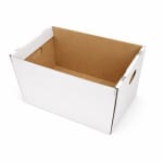 Cutie tip cos CO3 bax 100 buc set alb 470x270x265 mm - Cutii Transport Albe 100 Buc - imagine 3