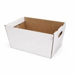 Cutie tip cos CO3 bax 100 buc set alb 470x270x265 mm - Cutii Transport Albe 100 Buc - imagine 2