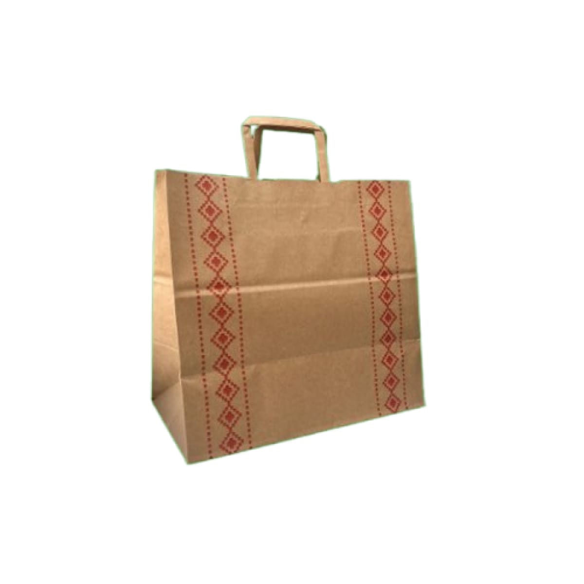 Sacose hartie TSL reciclat imprimeu traditional 320x180x300mm, 200buc/cutie - imagine 1