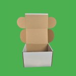 Cutii pentru curierat cu autosigilare alb 260x210x80mm 100 buc/set - imagine 3