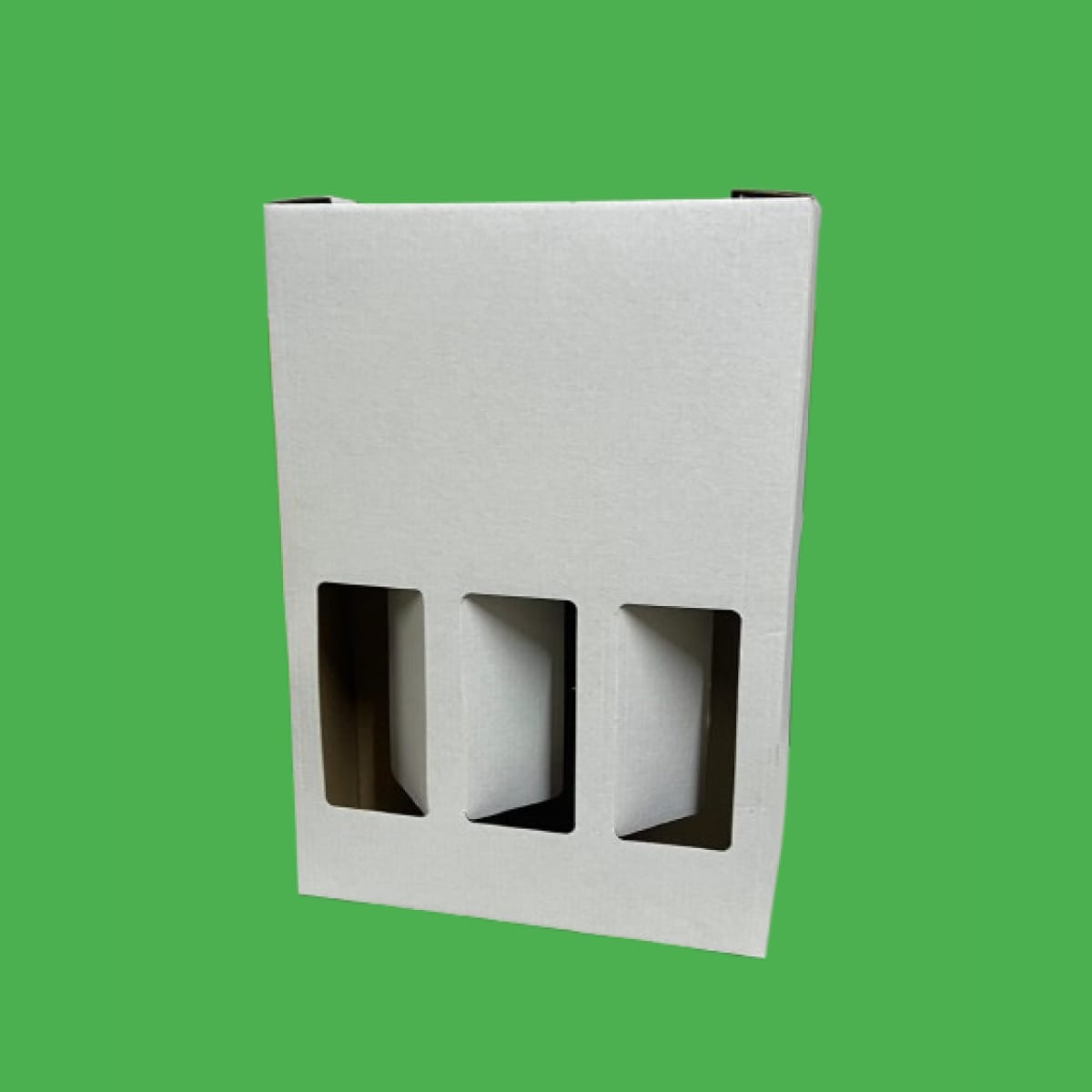 Cutie cadou 3 sticle vin cu maner 235x75x335 mm 50 buc/set alb - imagine 2