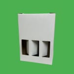 Cutie cadou 3 sticle vin cu maner 235x75x335 mm 50 buc/set alb - imagine 2
