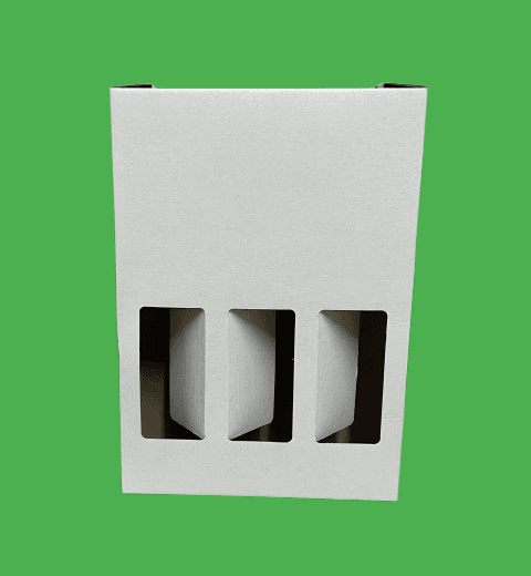 Cutie cadou 3 sticle vin cu maner 235x75x335 mm 50 buc/set alb