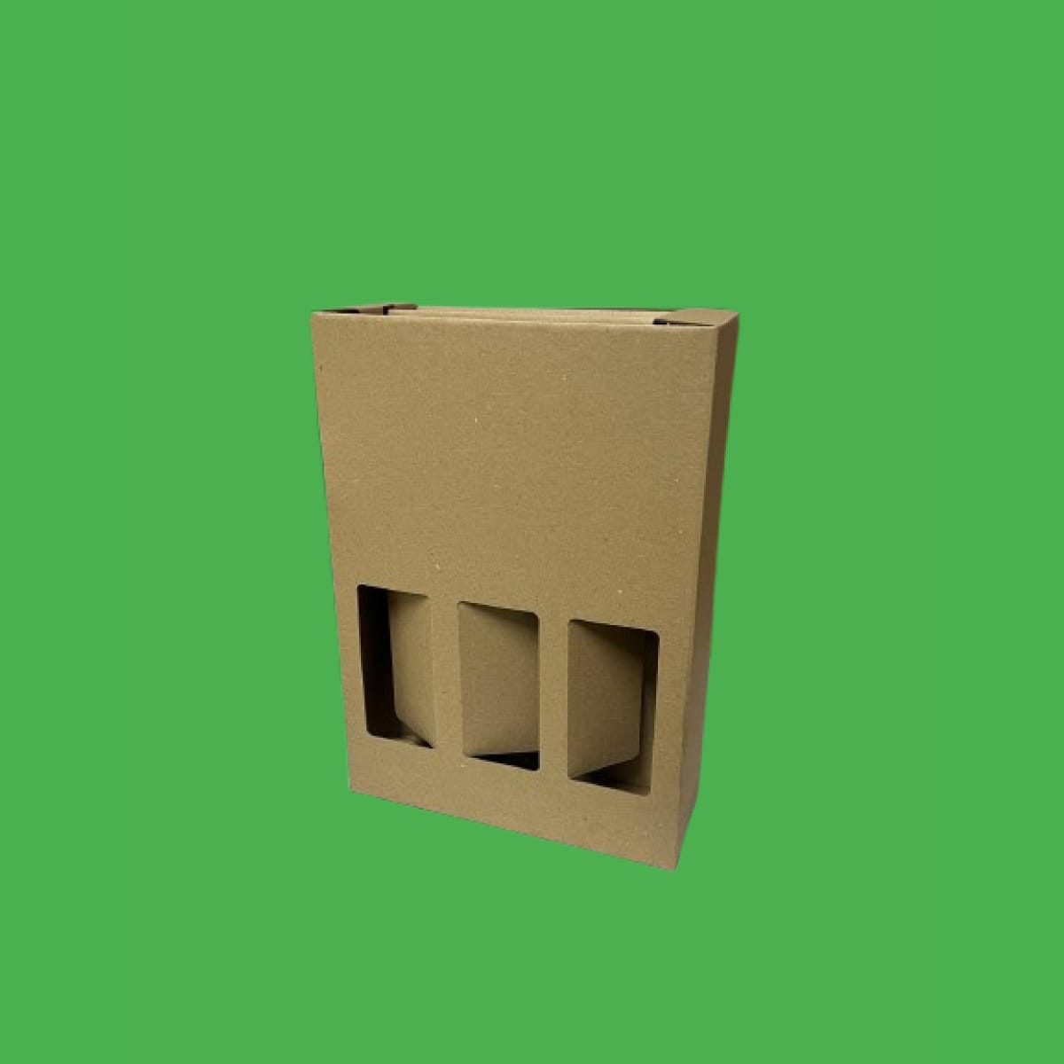Cutie cadou 3 sticle vin cu maner 235x75x335 mm 50 buc/set natur - imagine 2
