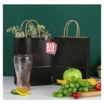 Pungi natur, colorate 100% negru - 32x12x41 cm - 100 buc - imagine 2