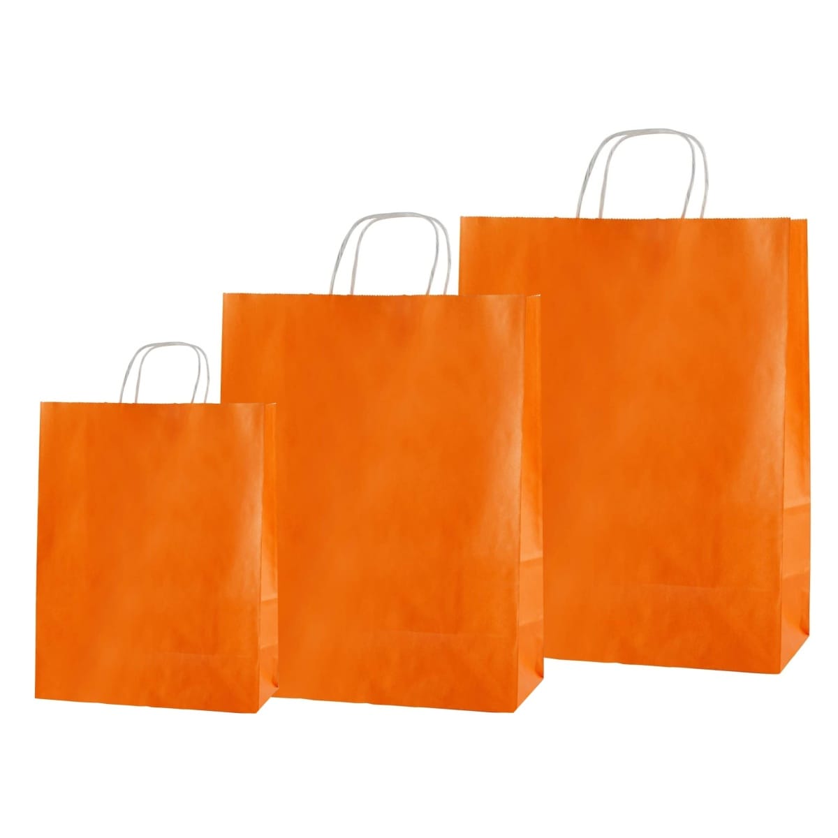 Pungi albe, colorate 100% portocaliu - 32X12X41 - 100 BUC - imagine 1