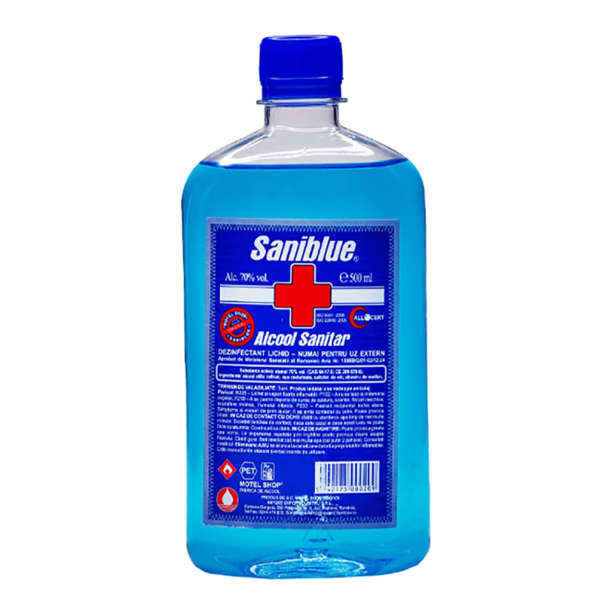 Alcool sanitar saniblue 500ml - imagine 1