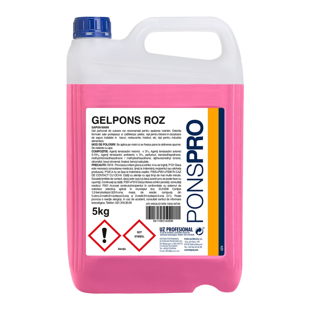 Asv sapun maini gelpons roz 5kg - imagine 1