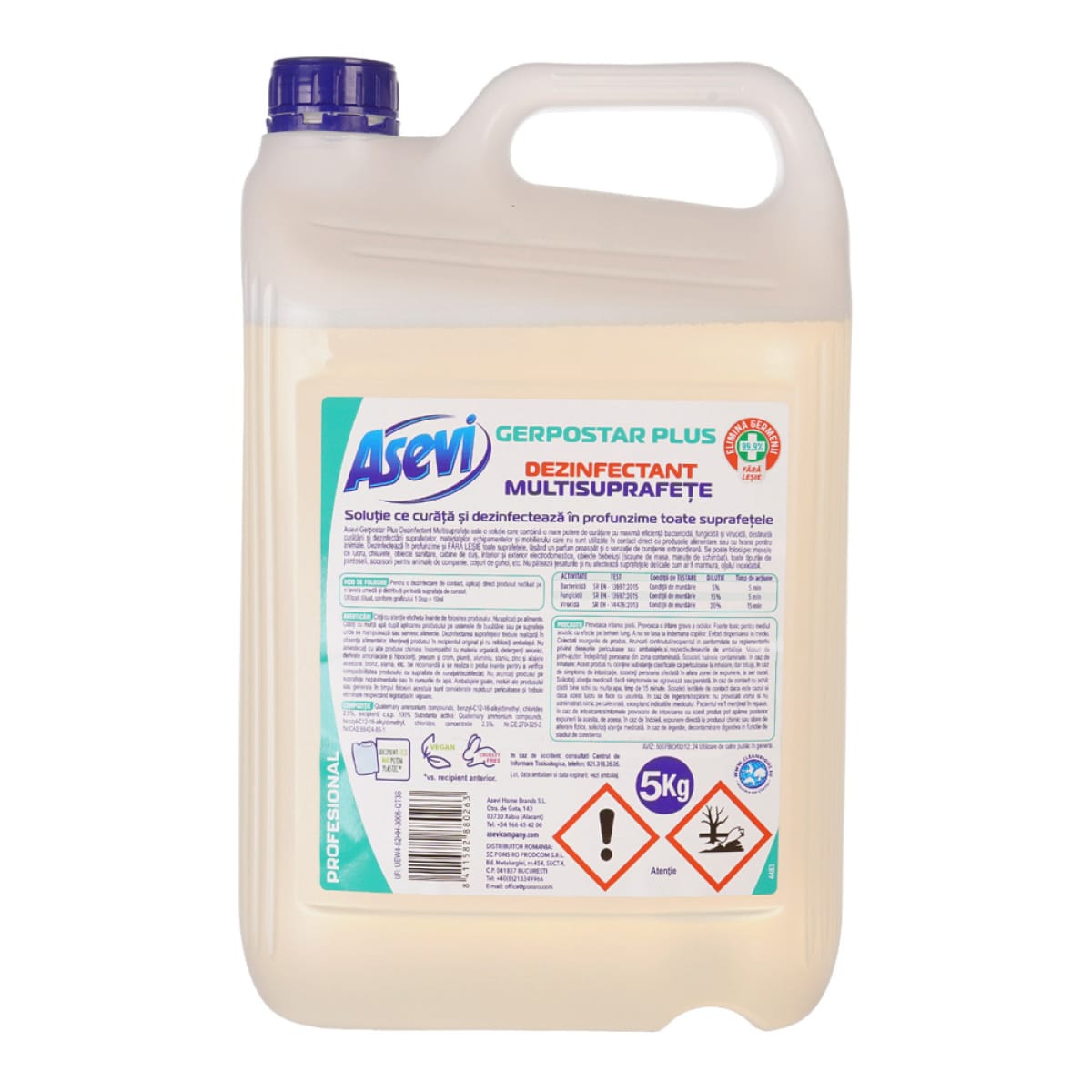 Asv dezinfectant profesional gerpostar 5kg - imagine 1