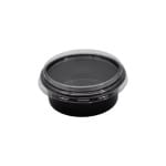 Cupa pt. sos 50ml neagra!!! rotunda (+cap)