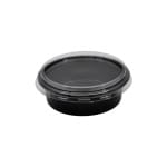Cupa pt. sos 80ml neagra!!! rotunda (+cap) - imagine 2