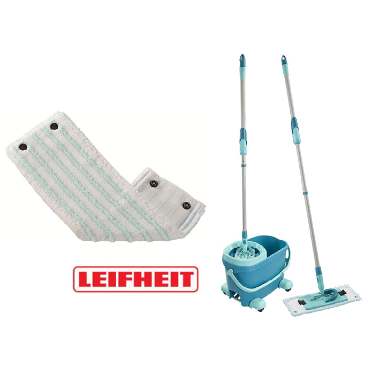 Rezerva mop plat microfibra 40cm cu clapete 3 puncte - imagine 1