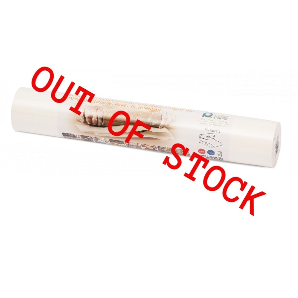 Hartie de copt alba siliconata rola - 38cm x 50m - 1 rola - imagine 1