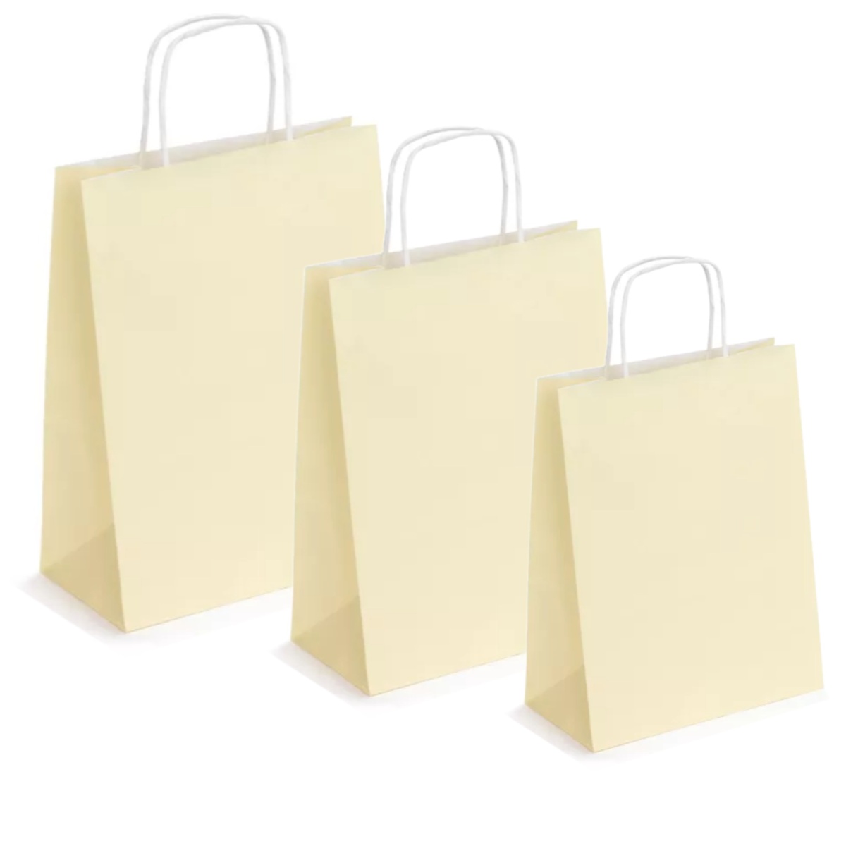 Pungi albe, colorate 100% crem - 32x12x41 - 100 buc. - imagine 1