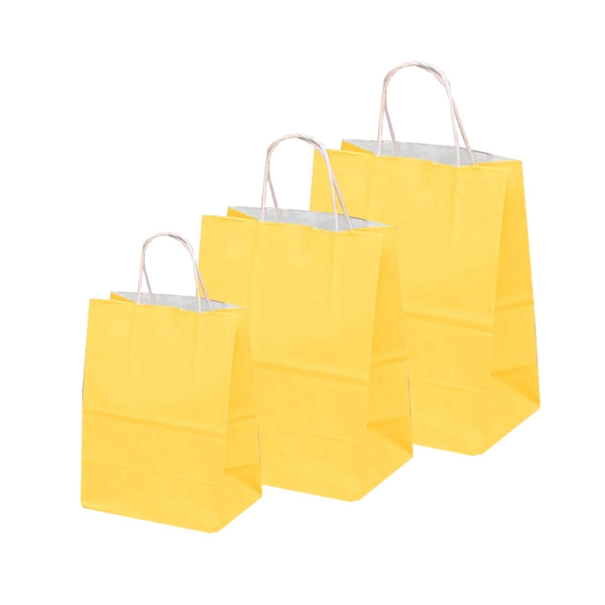 Pungi albe, colorate 100% galben - 32x12x41cm - 100 buc. - imagine 1