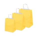 Pungi albe colorate 100 galben - 32x12x41cm - 100 buc. - Pungi Colorate 100% Galbene