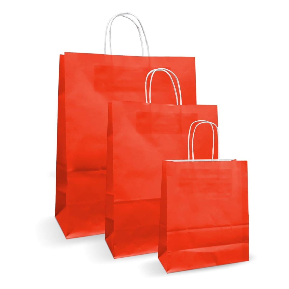 Pungi albe, colorate 100% rosu - 25X14X30cm - 100 buc. - imagine 1
