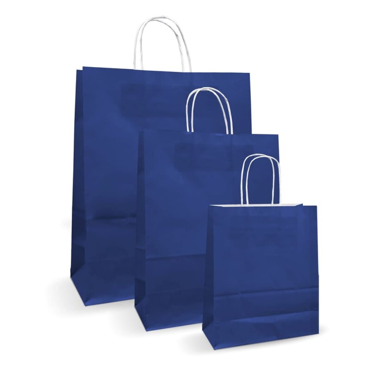 Pungi albe, colorate 100% albastru inchis - 20x9x25 - 100 buc. - imagine 1