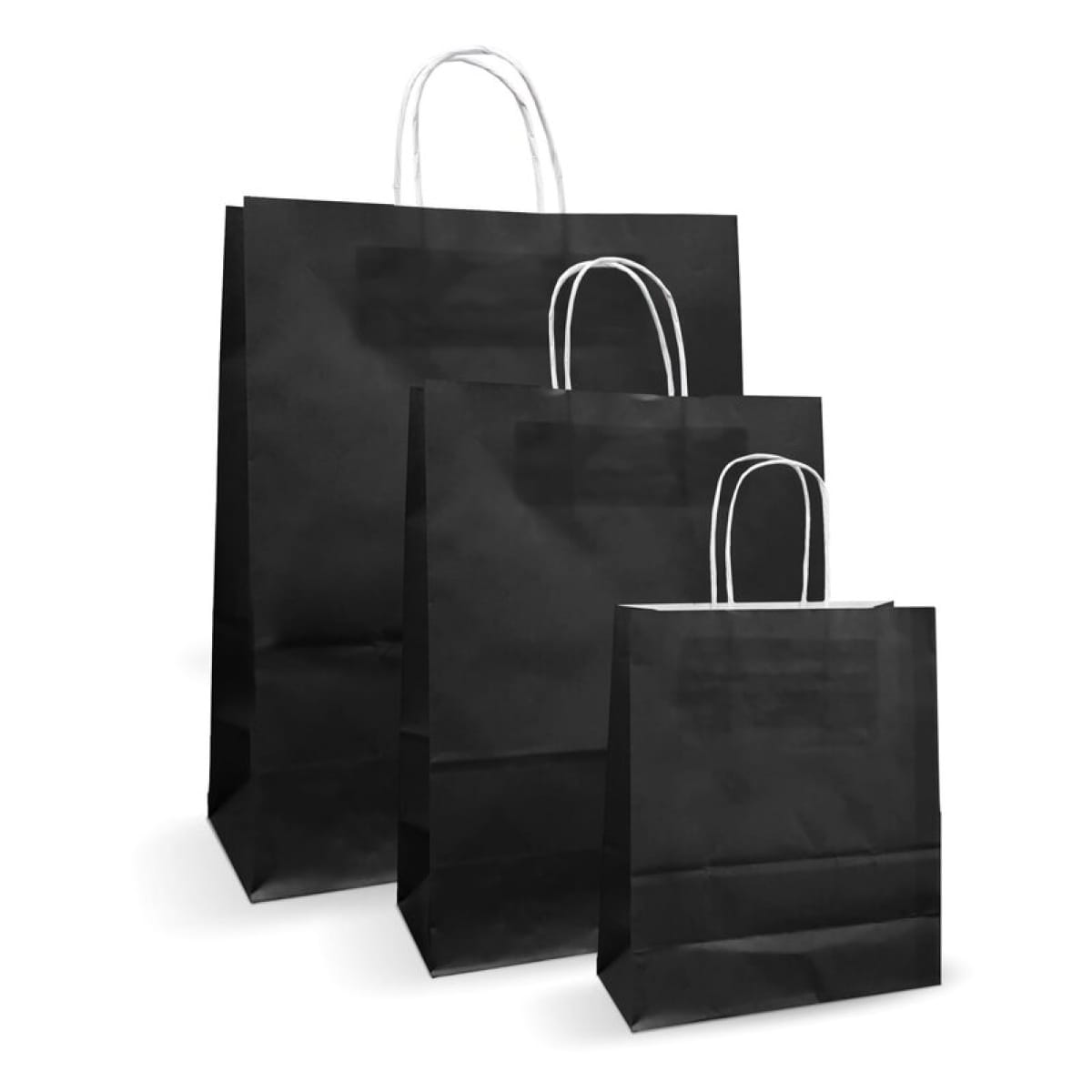 Pungi albe, colorate 100% negru - 20X9X25cm - 100 buc. - imagine 1