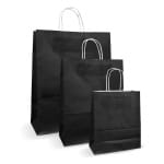 Pungi albe colorate 100 negru - 25X14X30 - 100 buc - Pungi Colorate 100% Negre PK562