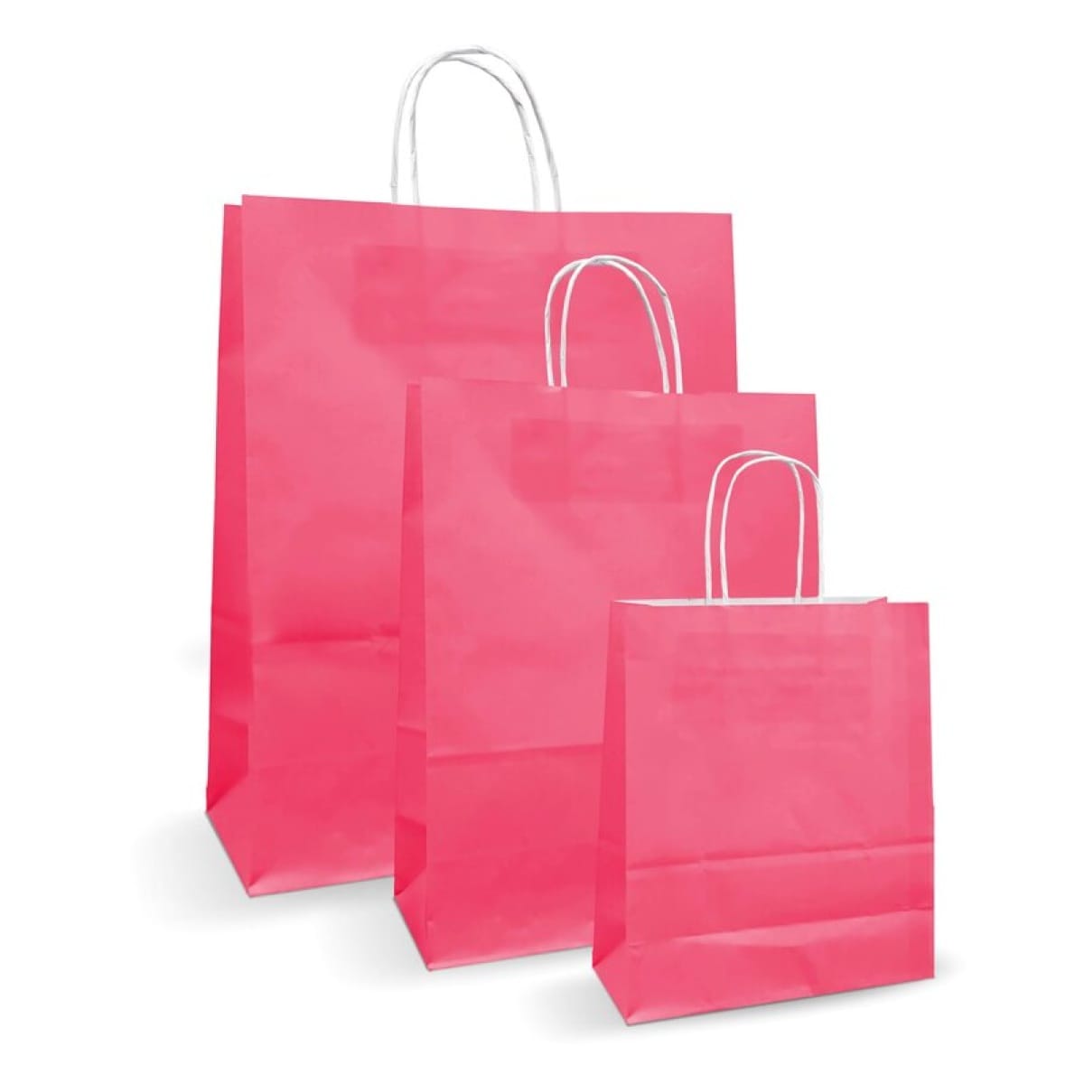 Pungi albe, colorate 100% roz - 32X12X41 - 100 buc. - imagine 1