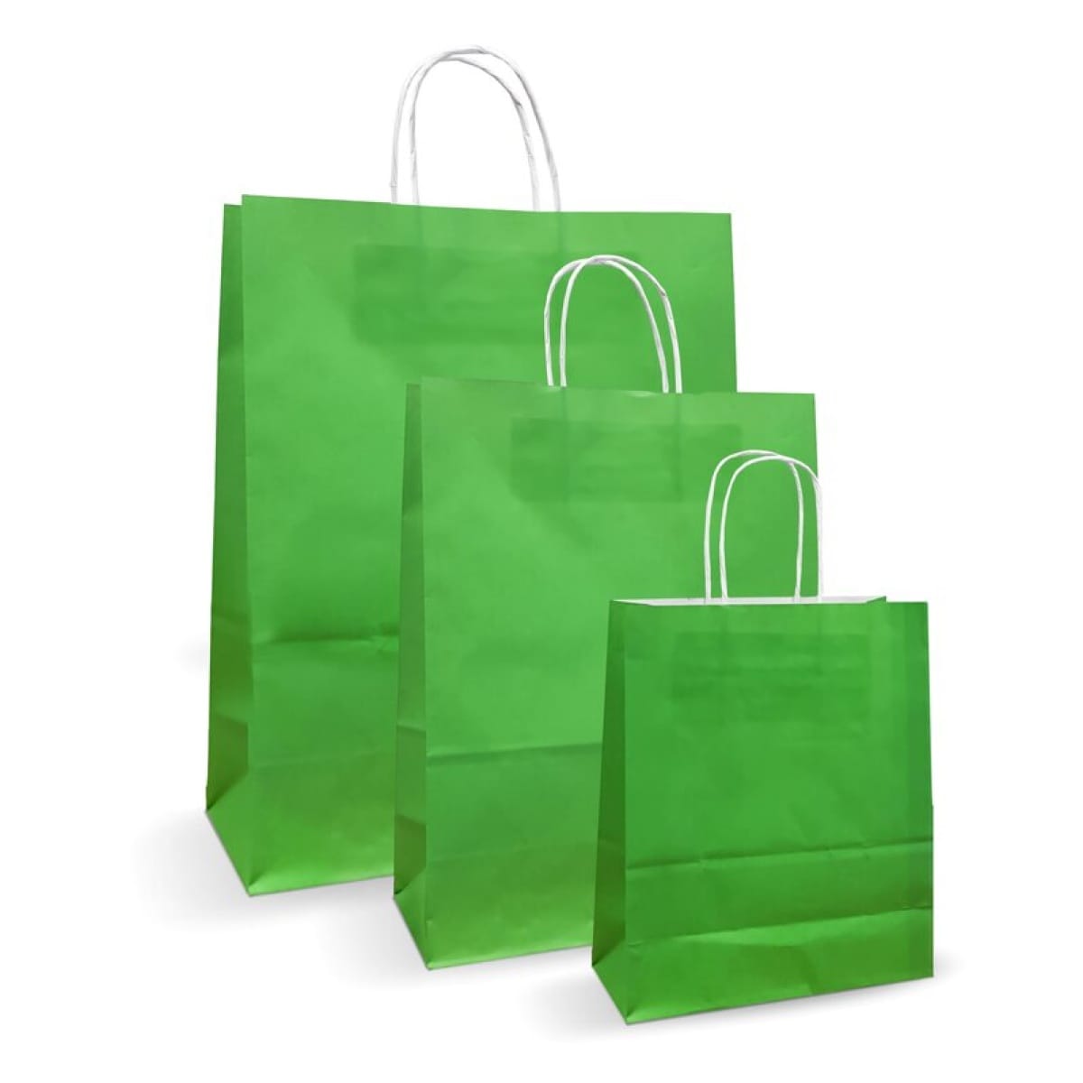 Pungi albe, colorate 100% verde deschis - 32X12X41 - 100 buc - imagine 1