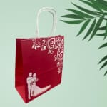 Sacosa hartie miri bordo - 22x11x25.5cm - 100 buc