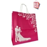 Sacosa hartie miri roz - 22x11x25.5cm - 100 buc - imagine 2