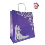 Sacosa hartie miri mov - 22x11x25.5cm - 100 buc - imagine 2