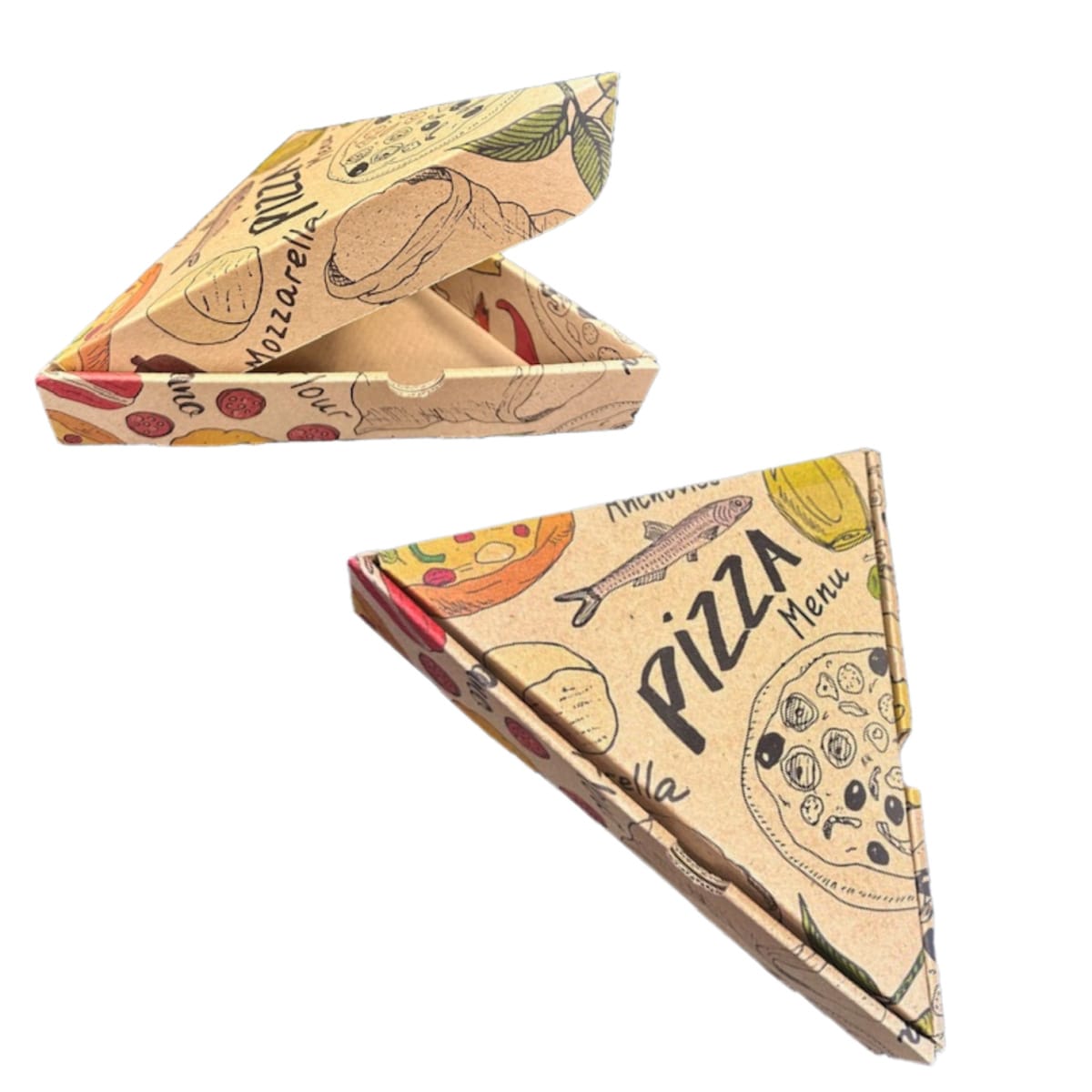 Coltar pizza imprimat, cu capac - 22X4X22 cm -100 BUC. - imagine 1
