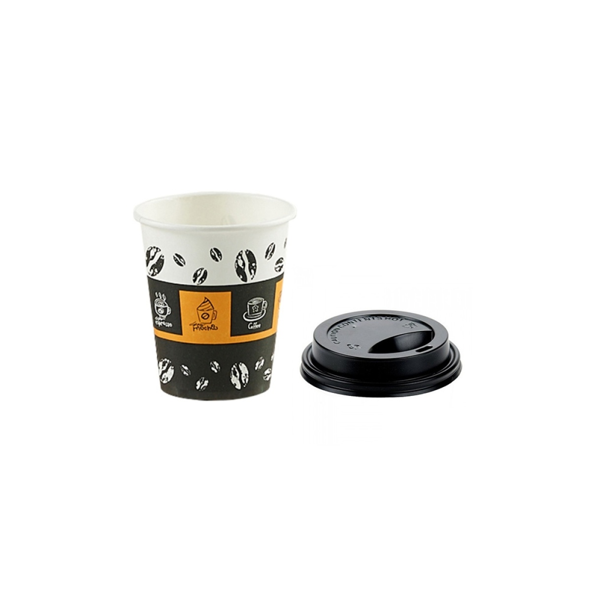***raft*** set pahare carton 7oz + capace10/set - imagine 1