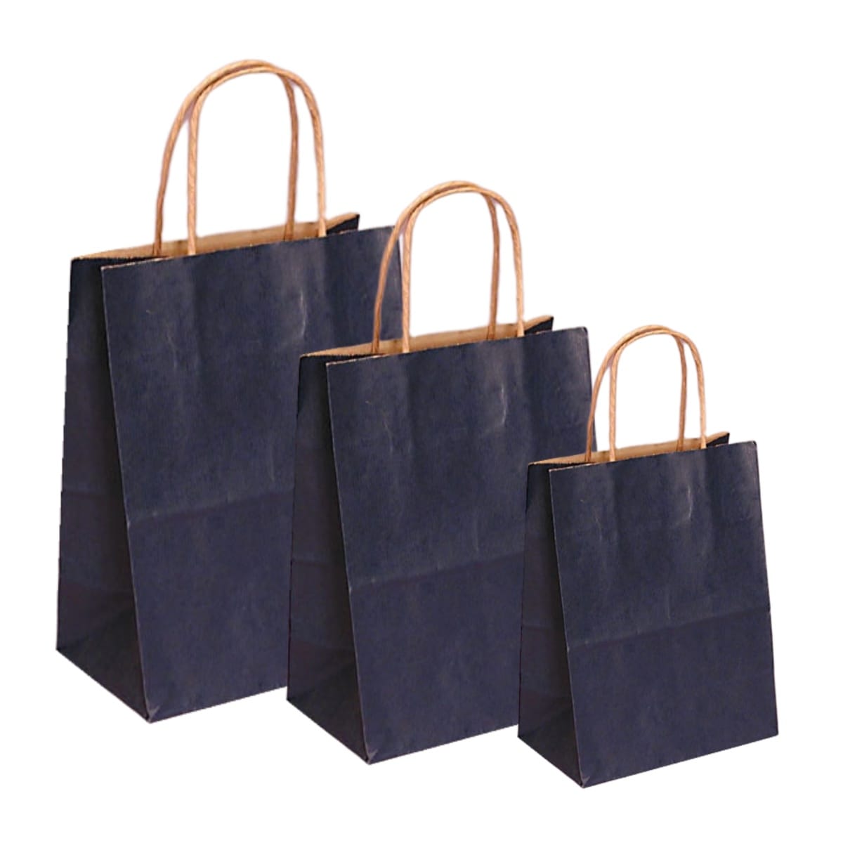 Pungi natur, colorate 100% albastru - 32x12x41 - 100 buc. - imagine 1