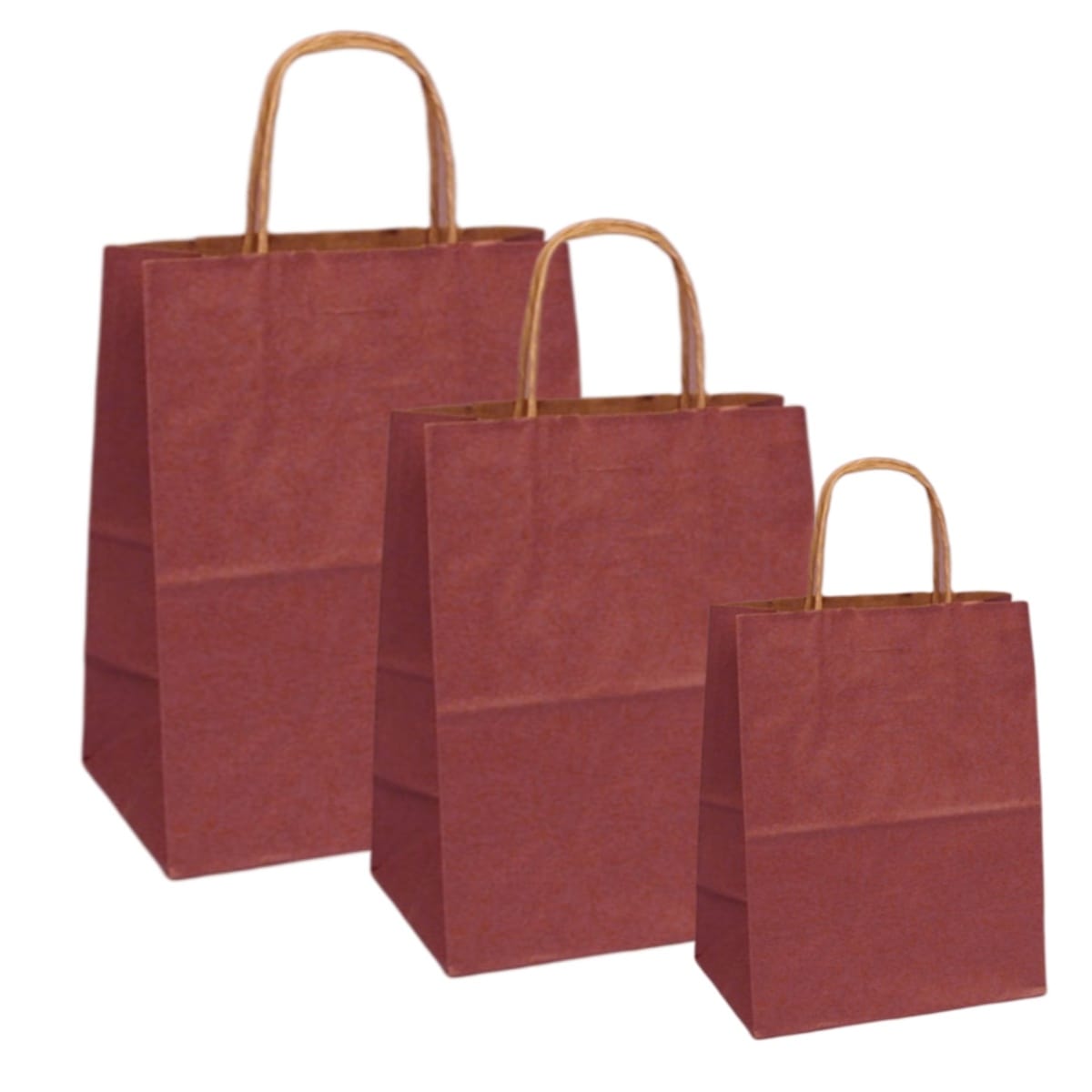Pungi natur, colorate 100% bordo - 16x9x21cm - 100 buc. - imagine 1