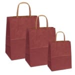Pungi natur colorate 100 bordo - 16x9x21cm - 100 buc. - Pungi Colorate Bordo 100 Buc