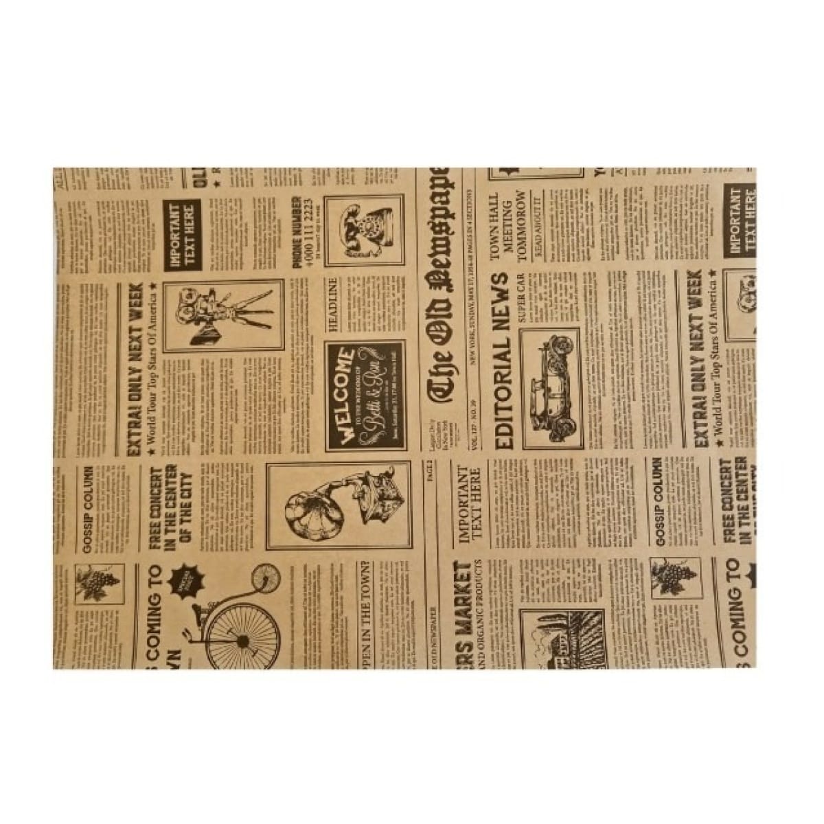 Hartie natur burger / cartofi ZIAR - 25x35cm  (300 coli/kg) - 10 kg - imagine 2