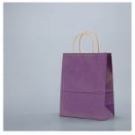 Pungi hartie maro colorate 100 lila - 25x14x30 - 100 buc - Pungi Hartie Colorate Lila