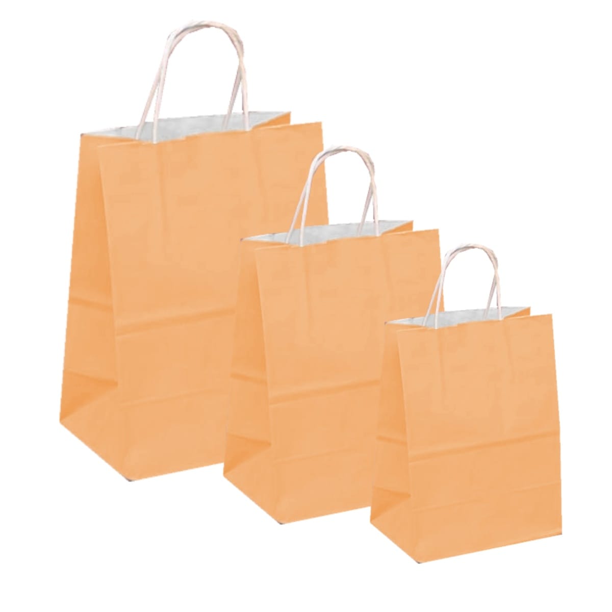 Pungi albe, colorate 100% piersica - 32X12X41 - 100 BUC. - imagine 1
