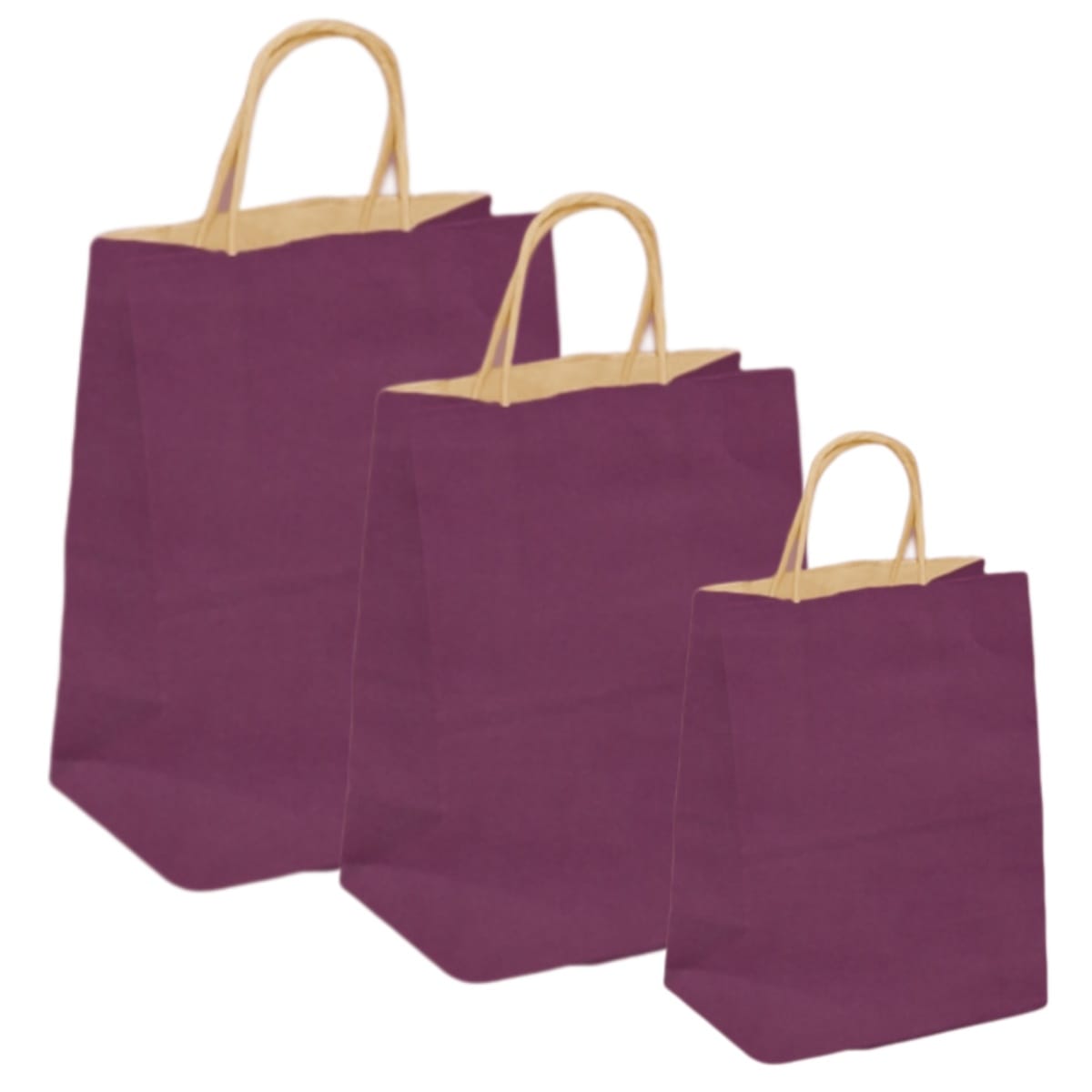 Pungi natur, colorate 100% mov - 25x14x30 cm - 100 buc. - imagine 1