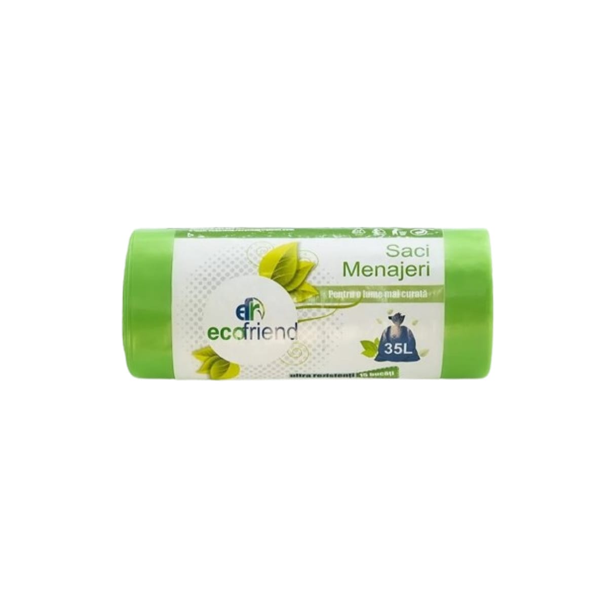 Saci menaj "ecofriend" 35l (15/set) verzi - imagine 1