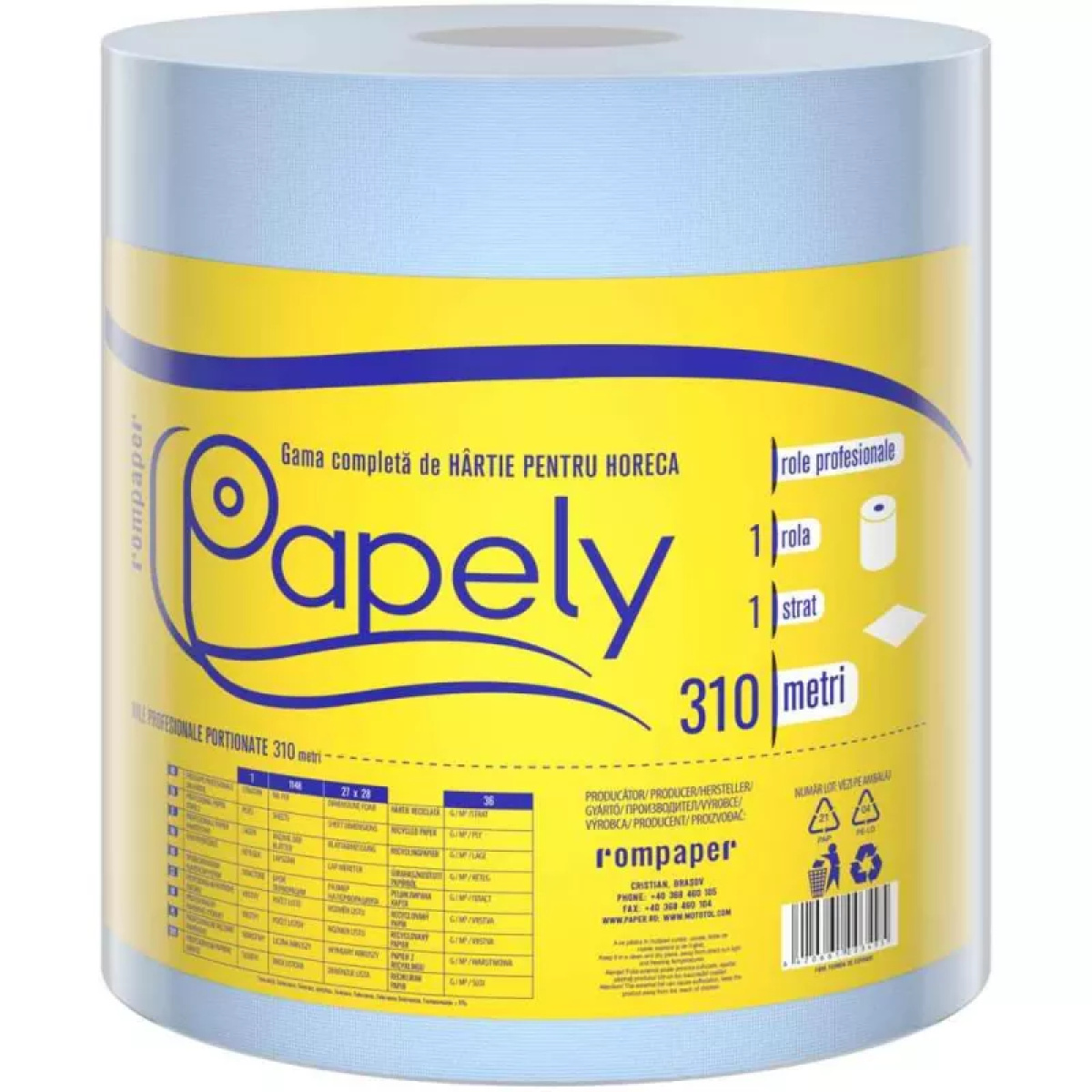 Rpp prosop 1str 310m papely albastru 3.615kg - imagine 1