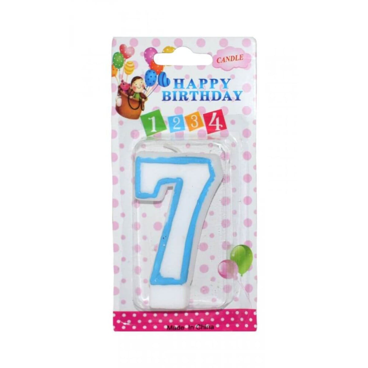 Lumanari numerice cifra 7 albastre - imagine 1