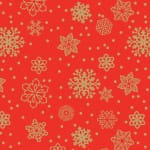 Rola ambalaj rosie imprimeu fulgi - 70cm latime x 250 metri liniari lungime - Rola Hartie Ambalaj Rosie