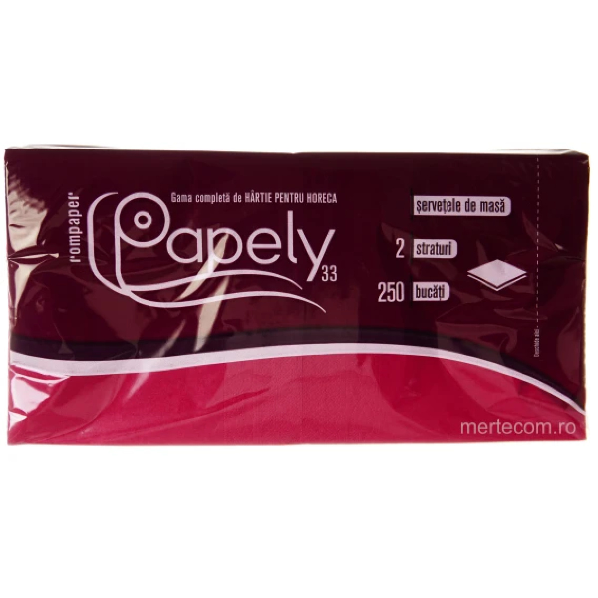 Rpp servetele 33x33 2str 250/set papely rosu - imagine 1