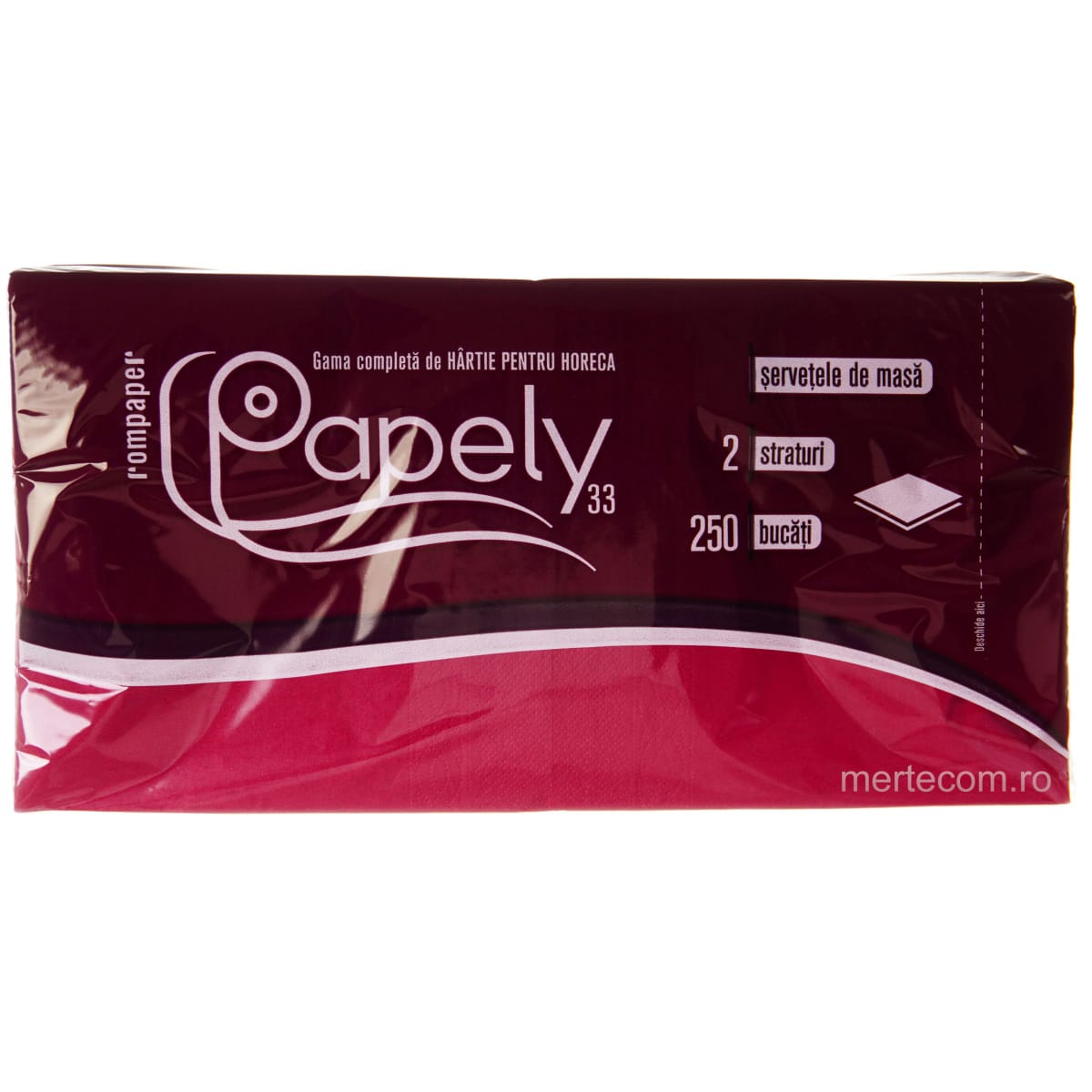 Rpp servetele 33x33 2str 250/set papely bordo - imagine 1